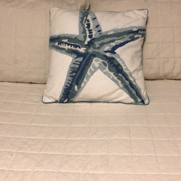 Embroidered Starfish Pillow - Picture 9 of 13